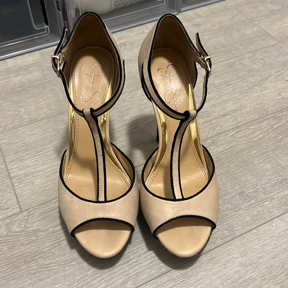 Jessica Simpson T-Strap Peep Toe Sandals